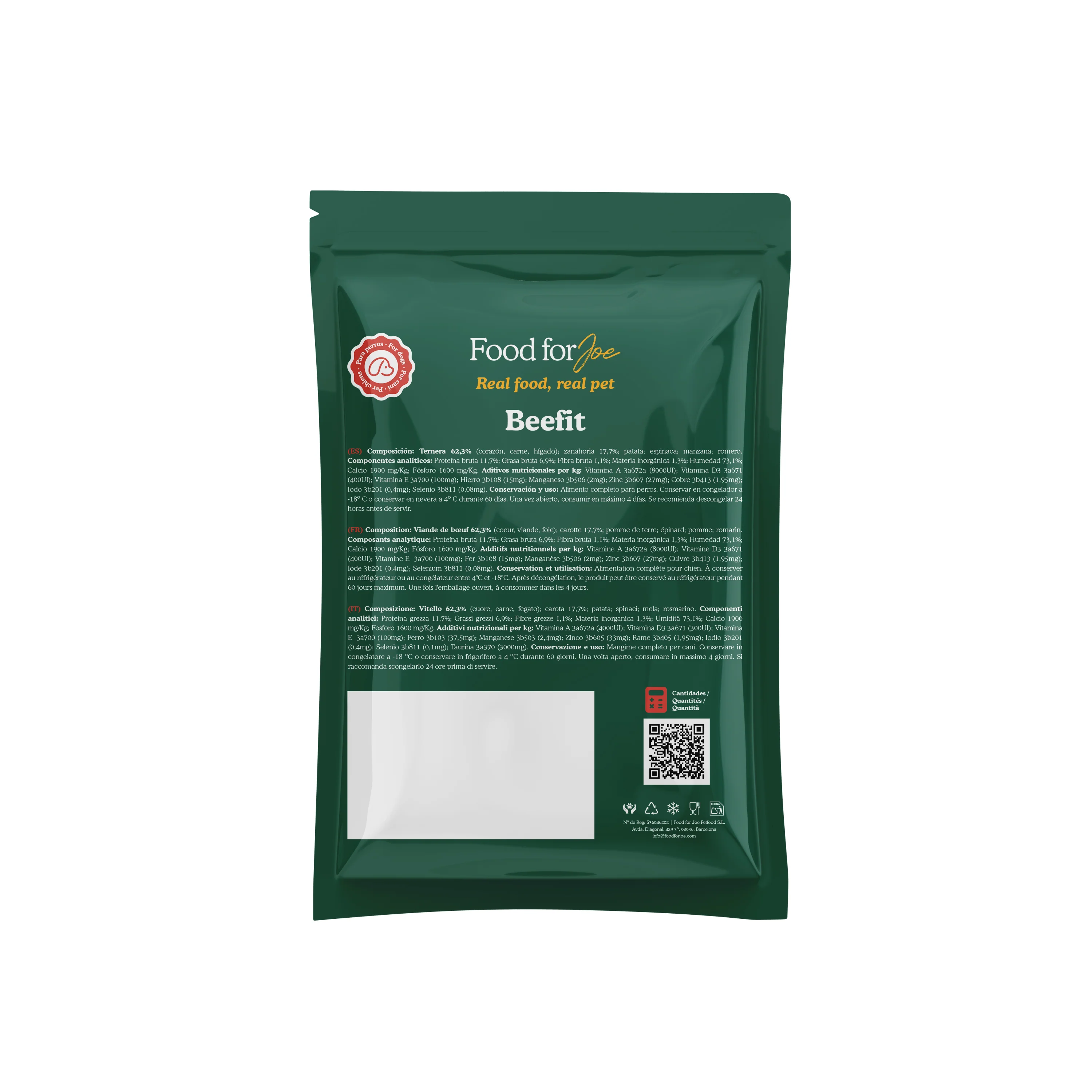 Beefit - Menú de ternera para perros 800g - Image 6